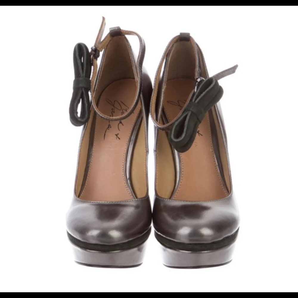 Badgley Mischka Metallic Platform Wedges